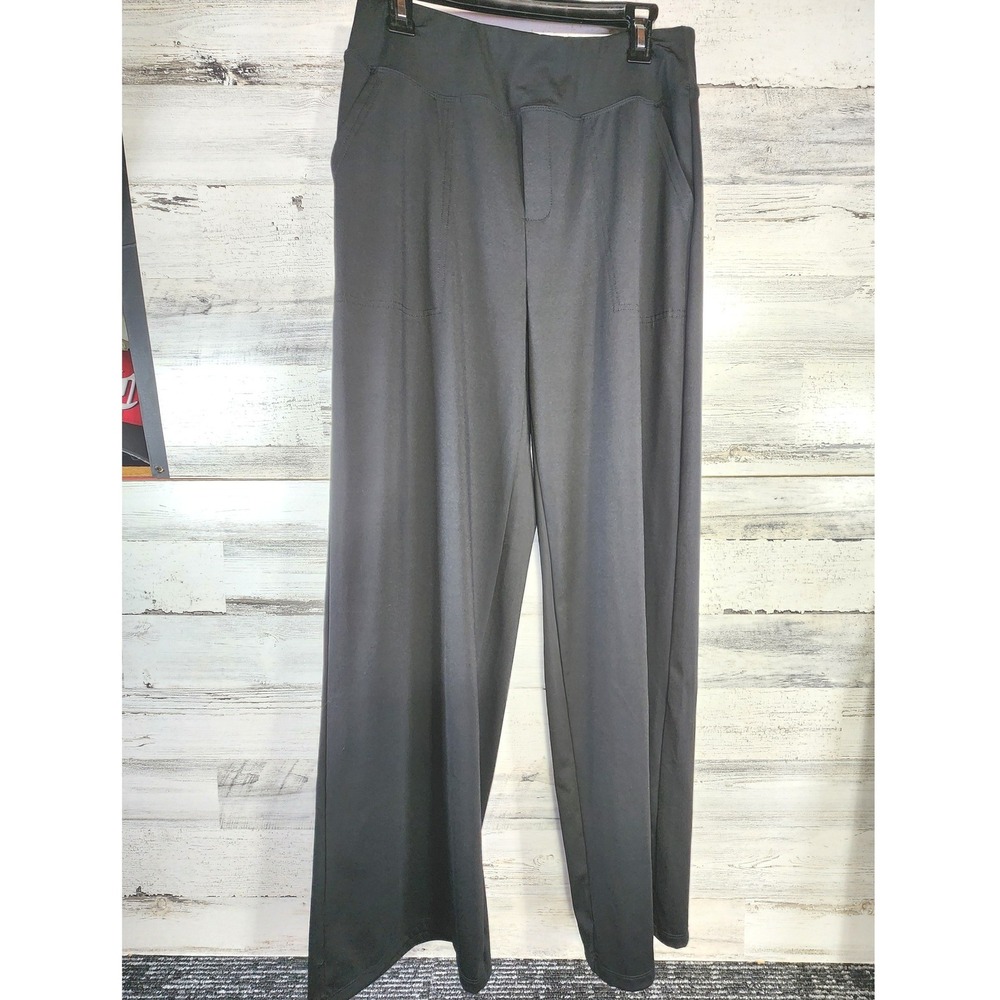Talovee Wide Leg Yoga Pants Women‎ Size Large Black NWT Athletic Lounge Trousers